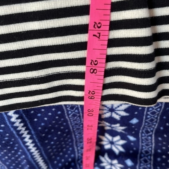 Talbots Women’sBlack And Cream Striped Tunic Size Large NWOT - Picture 7 of 9